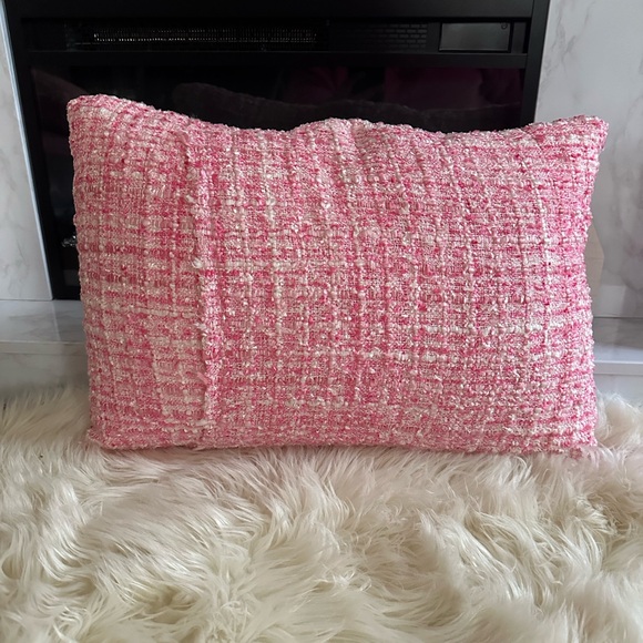 Pink Tweed 12 X 20 Throw Pillow - Picture 3 of 7